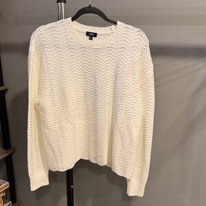 Express Cream Knit Sweater